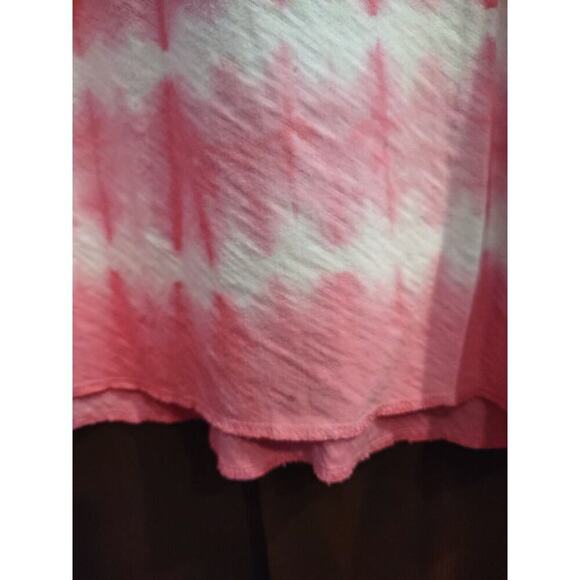 Fresh Produce XL Tie Dye Pink Cotton Midi Skirt Stretch Made In USA Beach Cotton - Picture 2 of 7